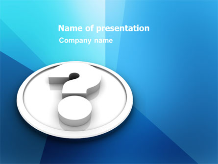 Question Mark In Plaster Medallion Presentation Template, Master Slide