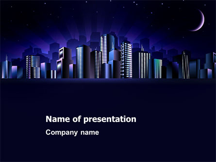 Night City Presentation Template, Master Slide