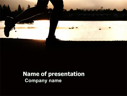 Jogging On The Bank Of The River Presentation Template, Master Slide