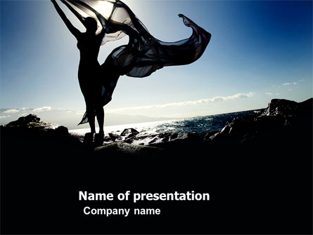 Woman and Ocean Presentation Template, Master Slide