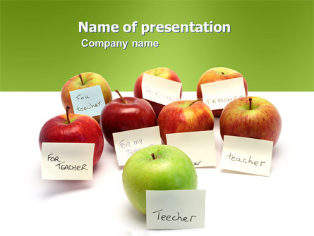 Apple for Teacher Presentation Template, Master Slide