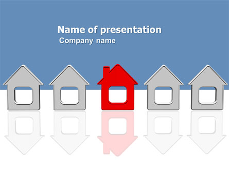 Typical House Of Suburban Icon Presentation Template, Master Slide