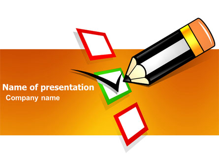 Questionnaire Presentation Template, Master Slide