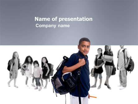 Secondary Schoolboy Presentation Template, Master Slide