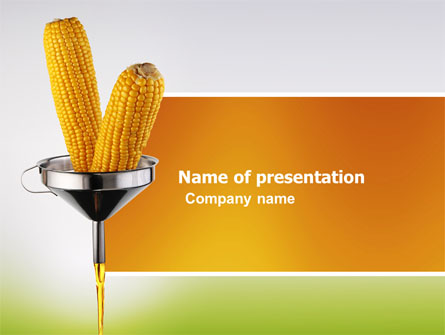 Corn Oil Presentation Template, Master Slide