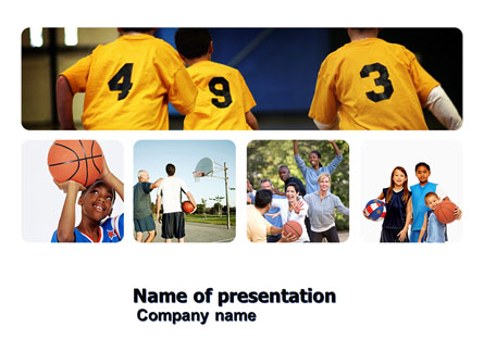 School Basketball Team Presentation Template, Master Slide