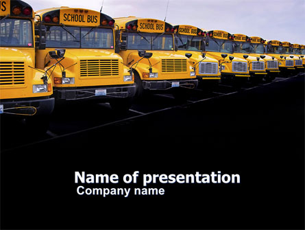 School Bus Line Presentation Template, Master Slide