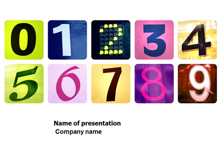 Colored Numbers Presentation Template, Master Slide