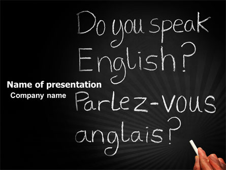 English Courses Presentation Template, Master Slide