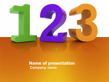 One Two Three Presentation Template, Master Slide