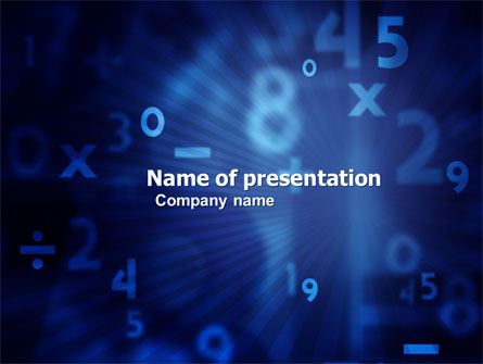 Blue Numbers Presentation Template, Master Slide