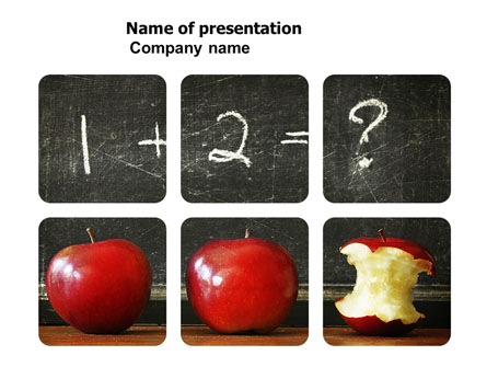Arithmetic In School Presentation Template, Master Slide