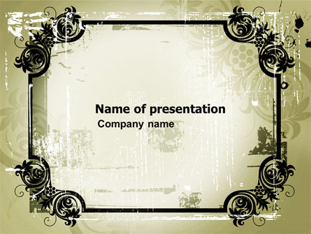 Artistic Frame Presentation Template, Master Slide
