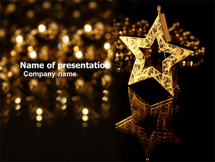 Gold Star Presentation Template, Master Slide