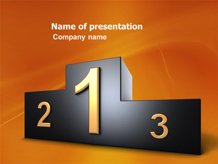 Winner Place Presentation Template, Master Slide