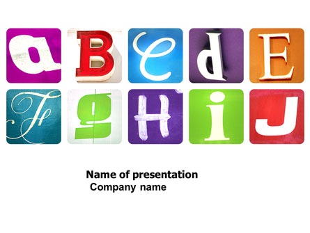 Alphabet Free Presentation Template, Master Slide