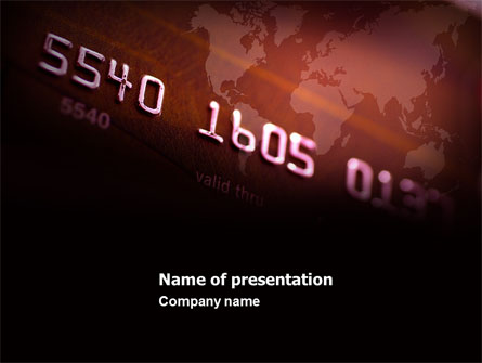 Electronic Payment Card Presentation Template, Master Slide