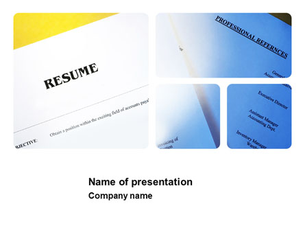 Resume Presentation Template, Master Slide