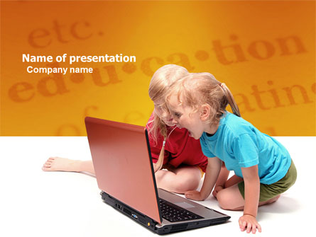 Long Distance Computer Education Presentation Template, Master Slide