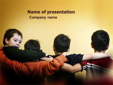Friendship Between Boys Presentation Template, Master Slide