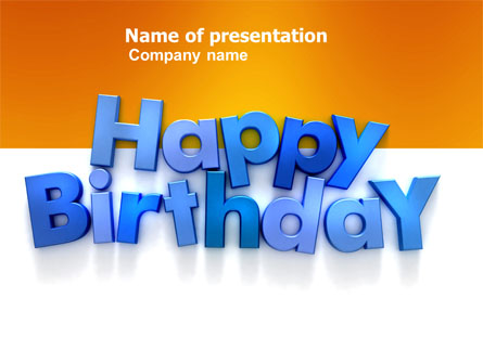 Happy Birthday Presentation Template, Master Slide