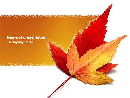 Autumn Foliage Presentation Template, Master Slide