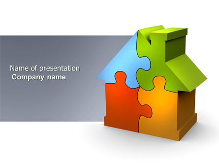 Real Estate Finance Puzzle Presentation Template, Master Slide