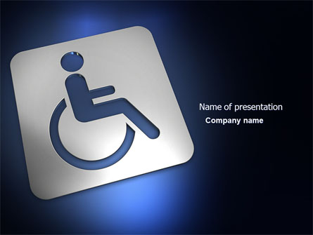 Disabled Person Presentation Template, Master Slide