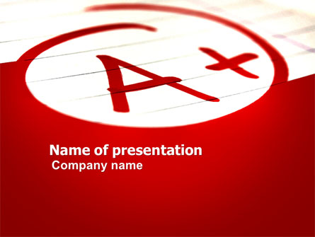 Excellent Grade Presentation Template, Master Slide