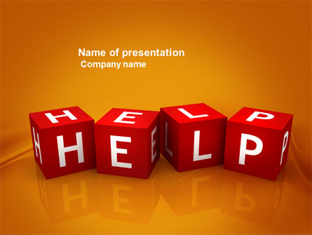 Help Cubes Presentation Template, Master Slide