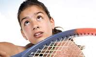 Girl With Tennis Racket Free Presentation Template