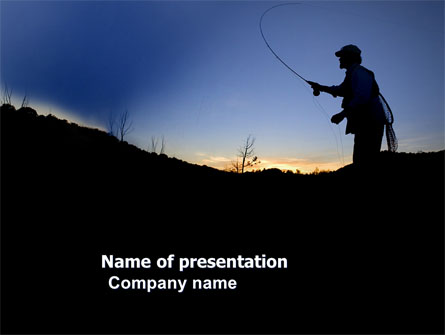 Trout Fishing Presentation Template, Master Slide