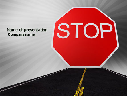 Stop Sign Presentation Template, Master Slide