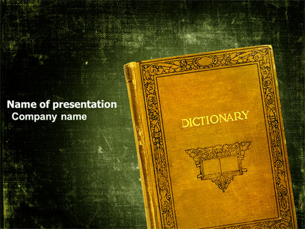 Dictionary Presentation Template, Master Slide
