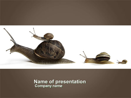 Snails On The Way Presentation Template, Master Slide