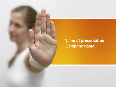 Stop Gesture Presentation Template, Master Slide