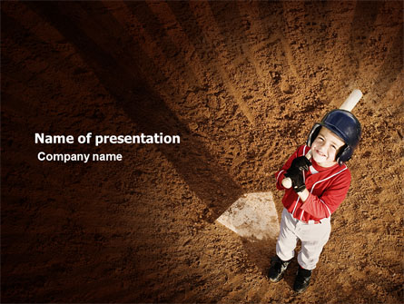 Little Baseball Player Presentation Template, Master Slide
