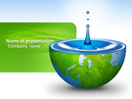 Blue Water Of A Green Planet Presentation Template, Master Slide