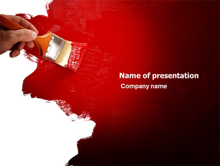 Red Paint Presentation Template, Master Slide