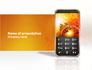Cellular Phone In Orange Colors slide 1