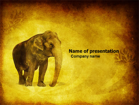 Indian Elephant Presentation Template, Master Slide