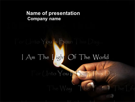 I Am The Light Of The World Presentation Template, Master Slide