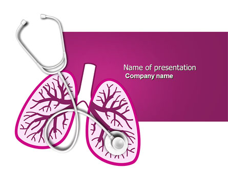 Human Lungs Presentation Template, Master Slide