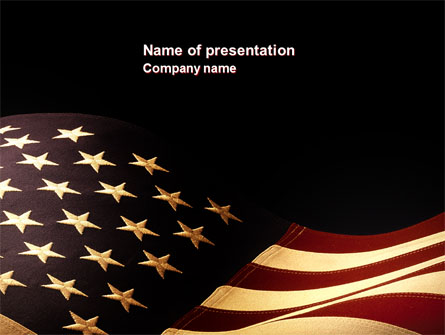 Old Glory USA Flag Presentation Template, Master Slide
