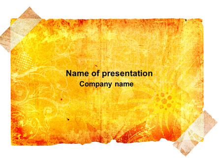 Piece Of Butter Paper Presentation Template, Master Slide