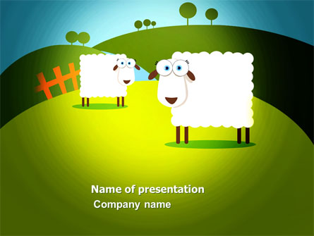 Sheep In Primitive Picture Presentation Template, Master Slide