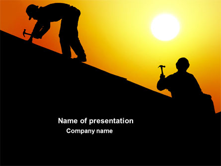 Roof Workers Presentation Template, Master Slide