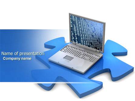 Laptop Data Presentation Template, Master Slide