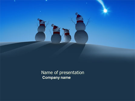 Snow Men Presentation Template, Master Slide