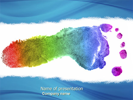 Foot Print Presentation Template, Master Slide